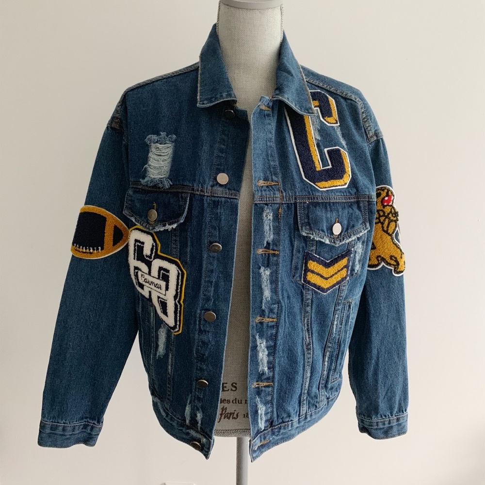 😇carmar dark wash denim jacket😇